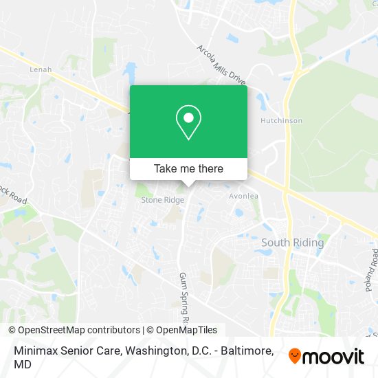 Mapa de Minimax Senior Care