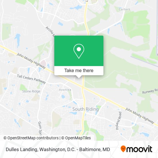 Dulles Landing map