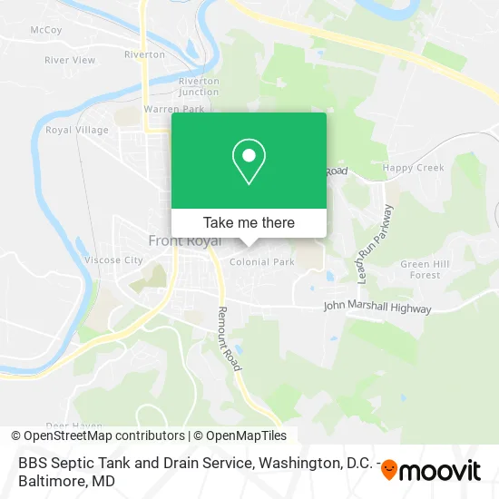 BBS Septic Tank and Drain Service map