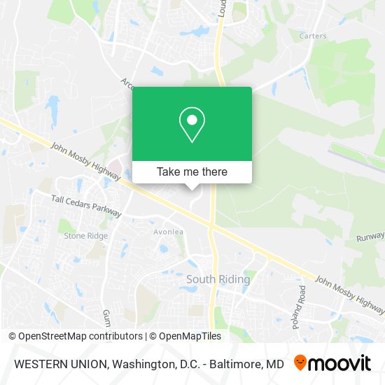 WESTERN UNION map