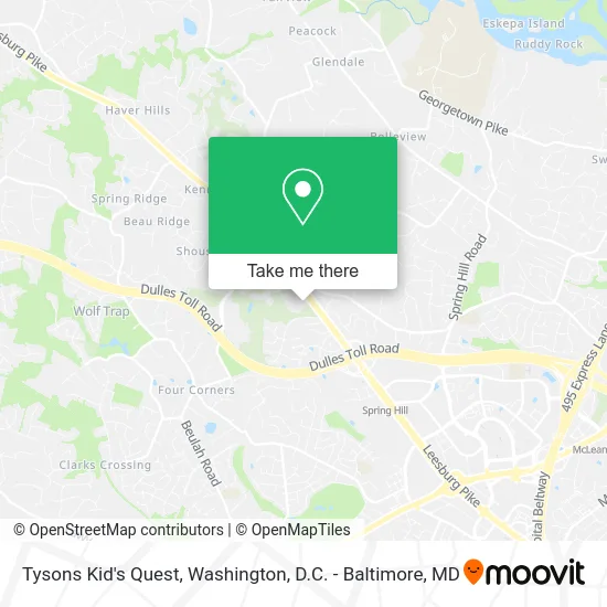 Tysons Kid's Quest map