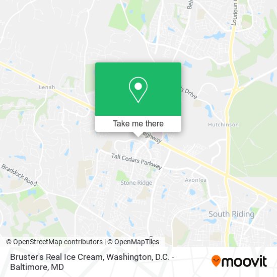 Bruster's Real Ice Cream map