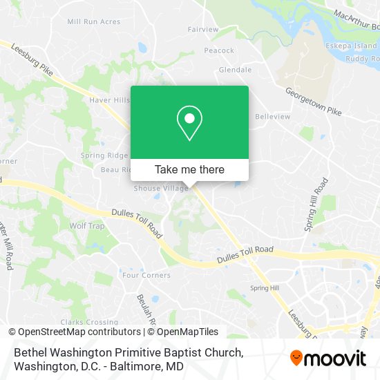 Bethel Washington Primitive Baptist Church map