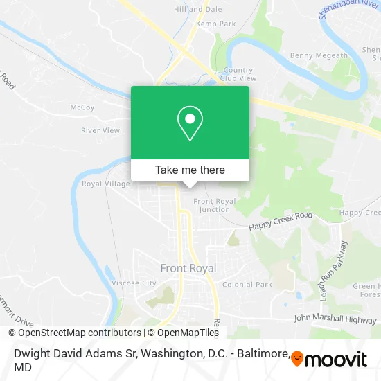 Dwight David Adams Sr map