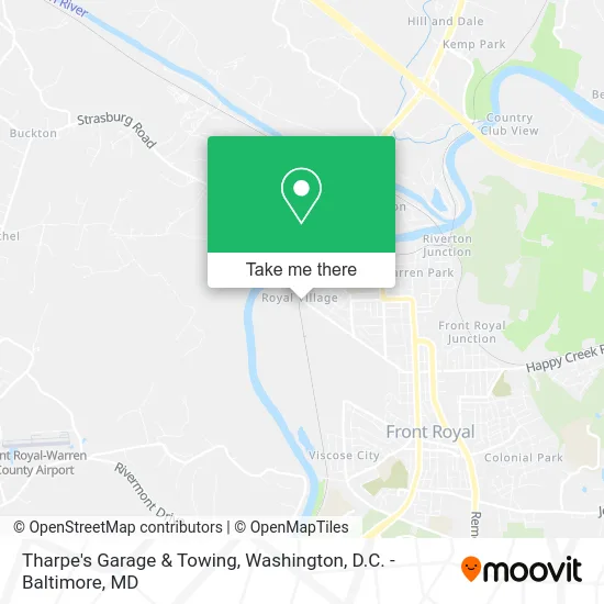 Tharpe's Garage & Towing map