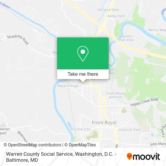 Warren County Social Service map