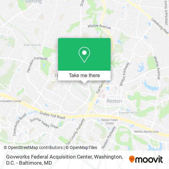 Mapa de Govworks Federal Acquisition Center