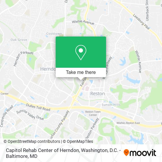 Mapa de Capitol Rehab Center of Herndon