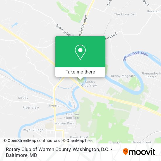 Rotary Club of Warren County map