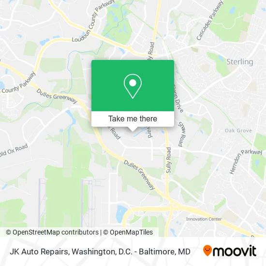 Mapa de JK Auto Repairs