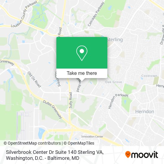 Mapa de Silverbrook Center Dr Suite 140 Sterling VA