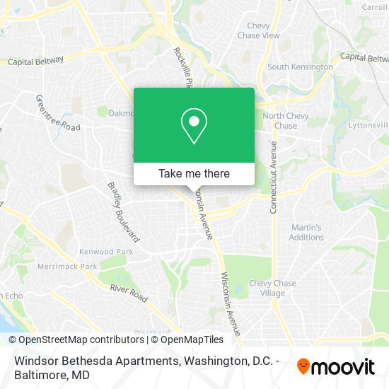 Windsor Bethesda Apartments map