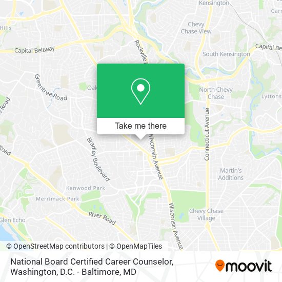 National Board Certified Career Counselor map