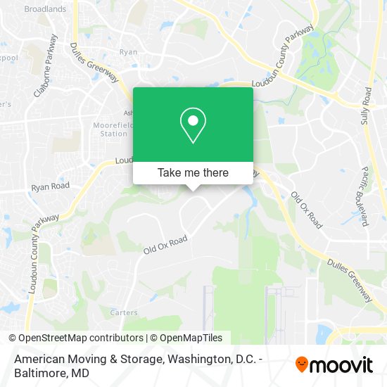 American Moving & Storage map