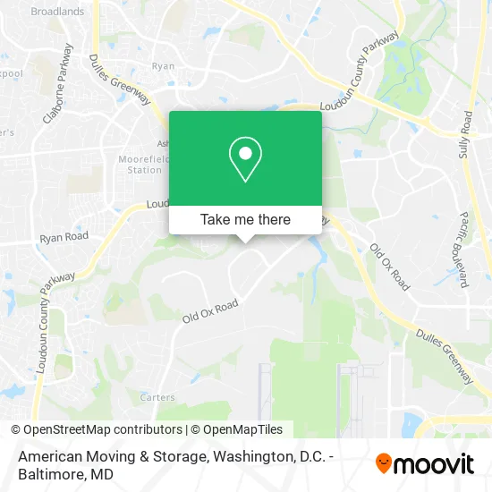 American Moving & Storage map