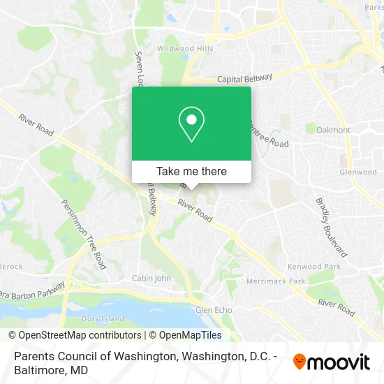 Parents Council of Washington map