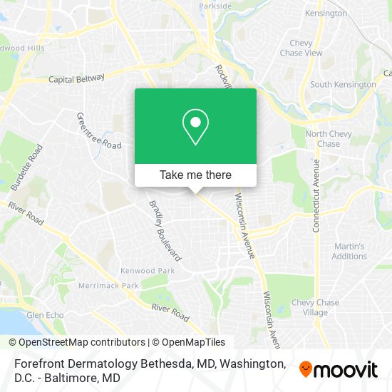 Forefront Dermatology Bethesda, MD map