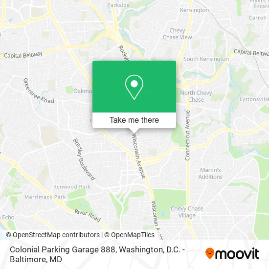 Mapa de Colonial Parking Garage 888