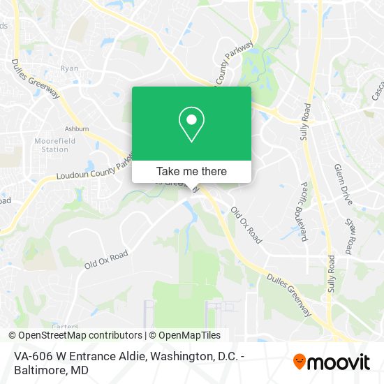 VA-606 W Entrance Aldie map