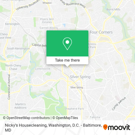 Nicky's Housecleaning map