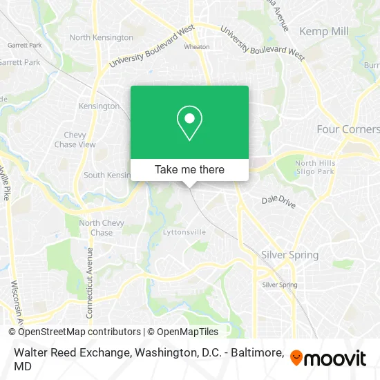 Walter Reed Exchange map