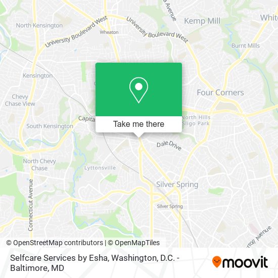 Selfcare Services by Esha map
