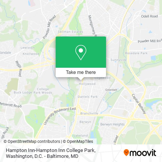 Mapa de Hampton Inn-Hampton Inn College Park