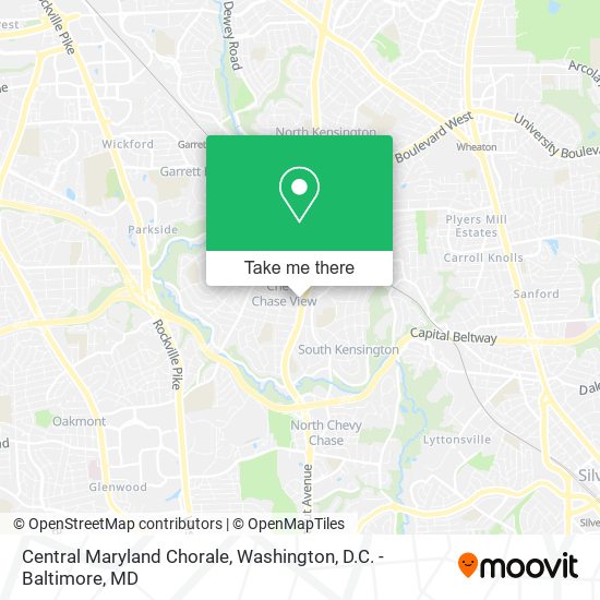 Central Maryland Chorale map