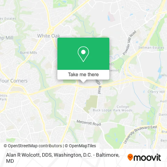 Mapa de Alan R Wolcott, DDS