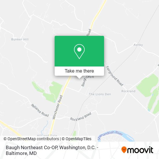 Mapa de Baugh Northeast Co-OP