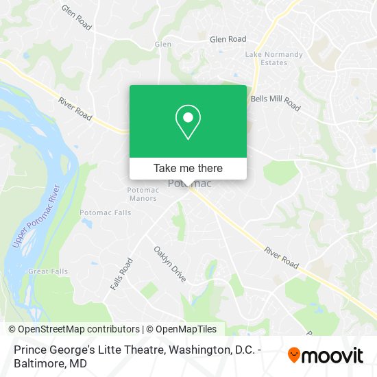 Prince George's Litte Theatre map