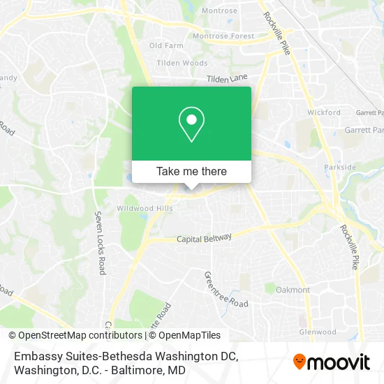 Embassy Suites-Bethesda Washington DC map