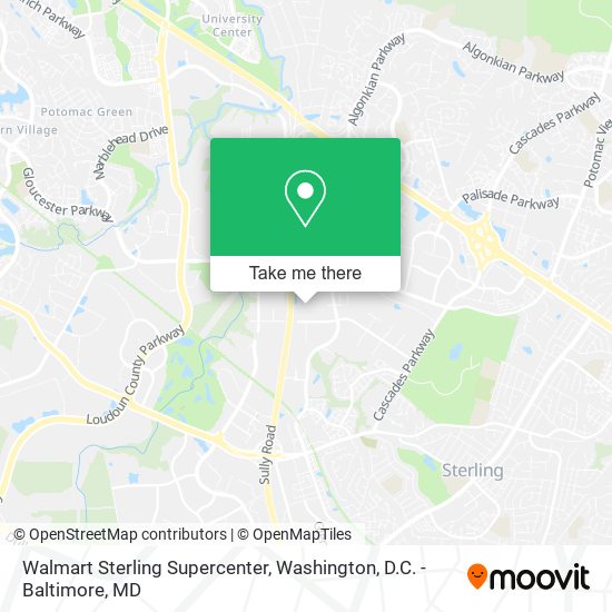 Walmart Sterling Supercenter map
