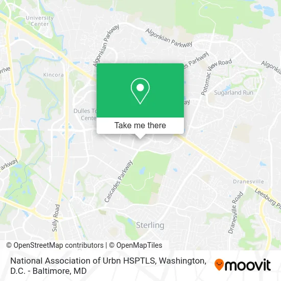 National Association of Urbn HSPTLS map