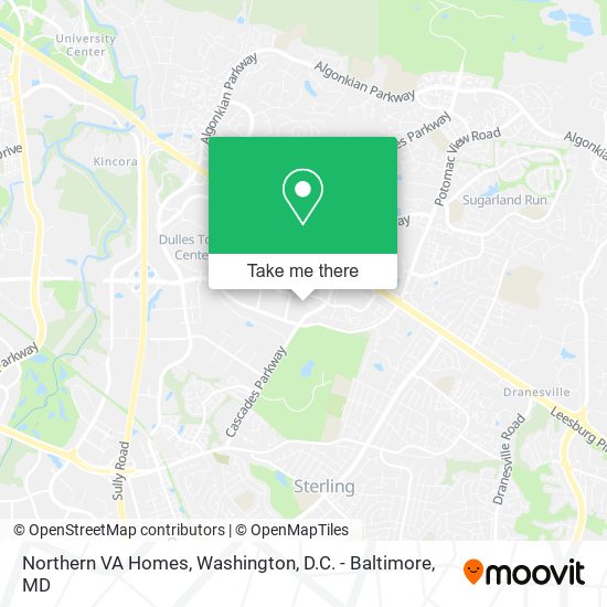 Northern VA Homes map