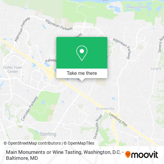 Main Monuments or Wine Tasting map