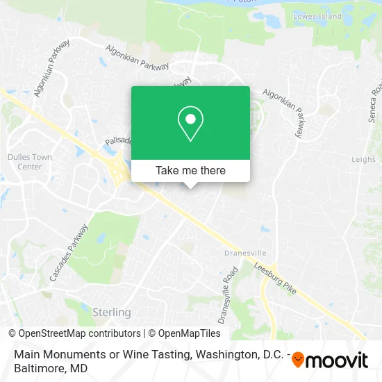Main Monuments or Wine Tasting map