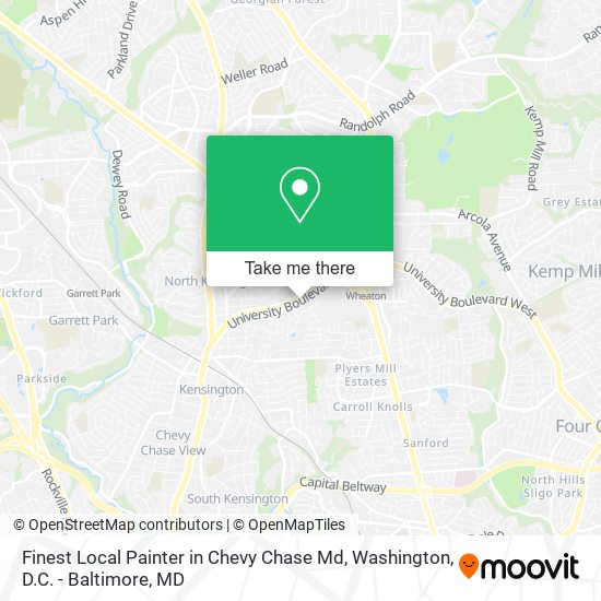 Finest Local Painter in Chevy Chase Md map