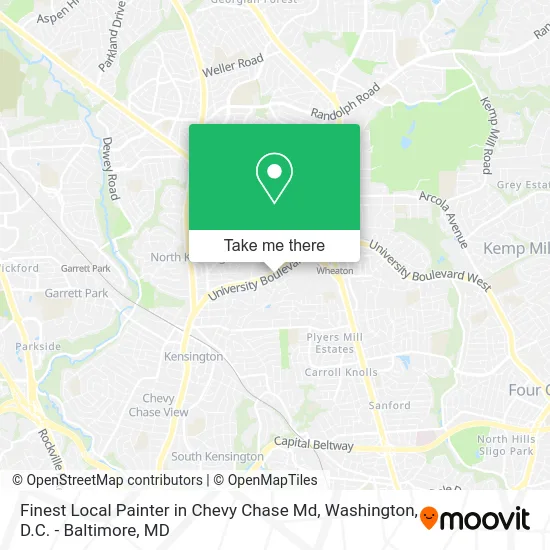 Finest Local Painter in Chevy Chase Md map
