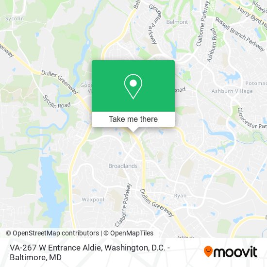 Mapa de VA-267 W Entrance Aldie