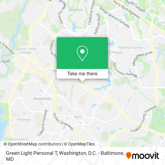 Green Light Personal T map