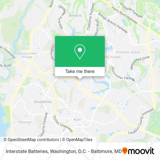 Interstate Batteries map