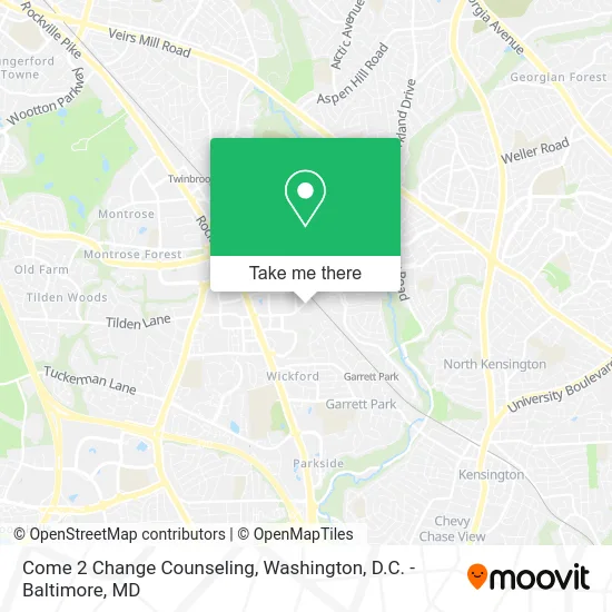 Come 2 Change Counseling map