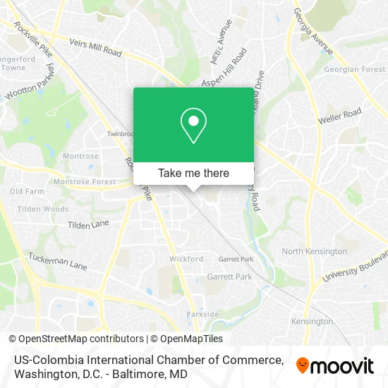 US-Colombia International Chamber of Commerce map