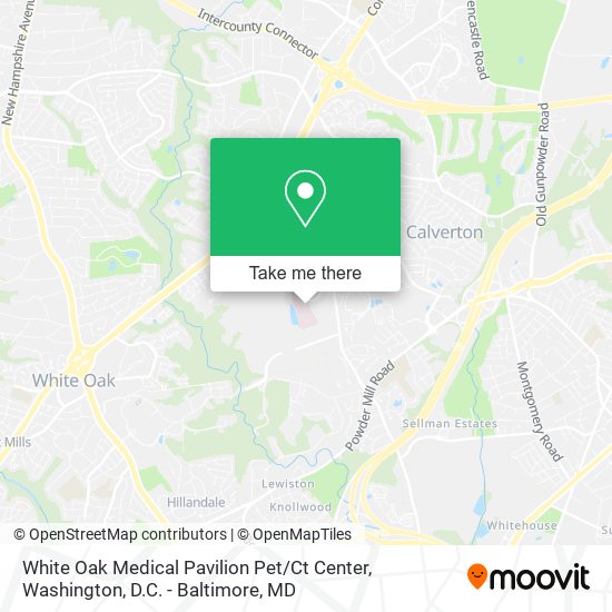 White Oak Medical Pavilion Pet / Ct Center map