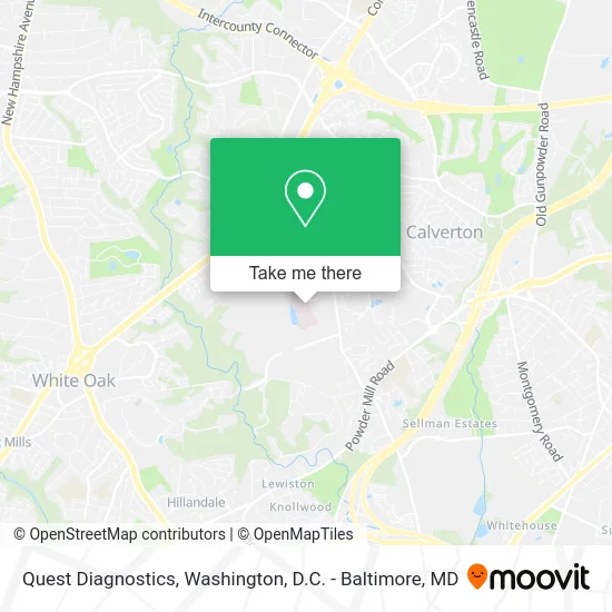 Quest Diagnostics map