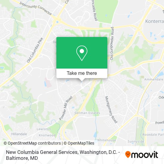 Mapa de New Columbia General Services