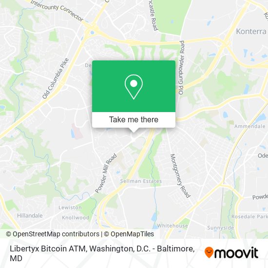 Mapa de Libertyx Bitcoin ATM