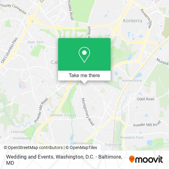 Wedding and Events map