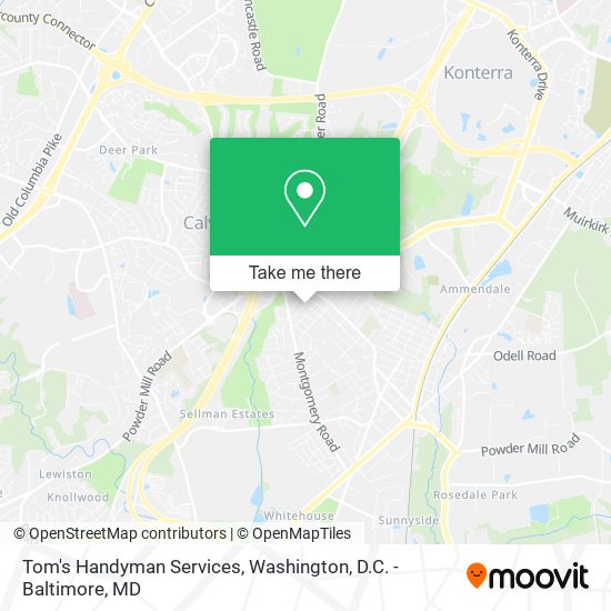Mapa de Tom's Handyman Services